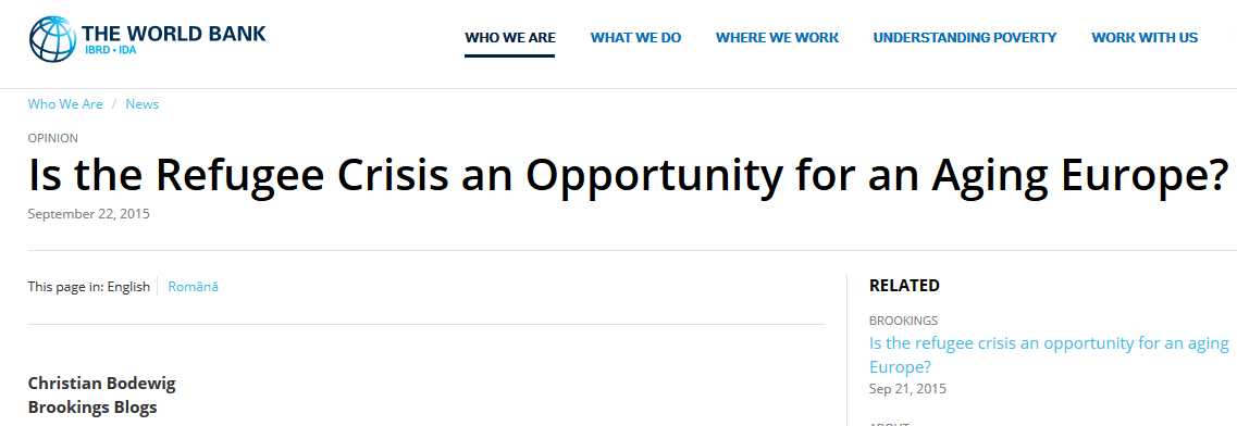 Is the Refugee Crisis an Opportunity for an Aging Europe?